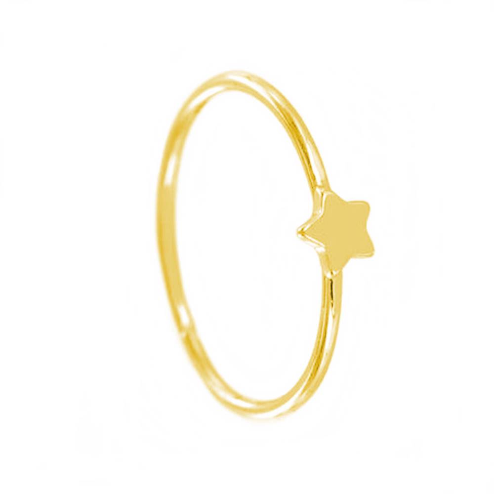 anillo estrella plata oro