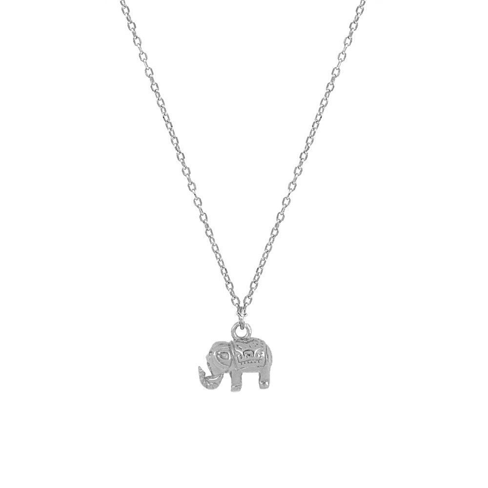 Collar elefante plata