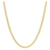 Collar cadena cubana 3mm acero dorado