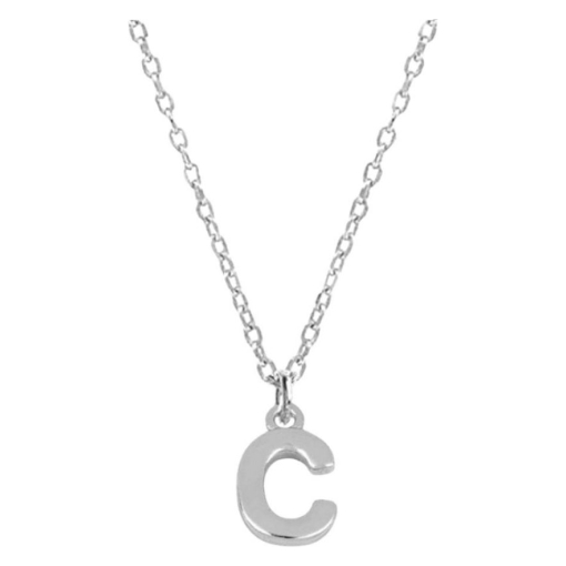 Collar inicial plata plateado