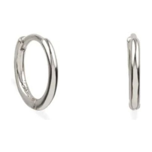 Pendientes aro liso 11mm plata plateado