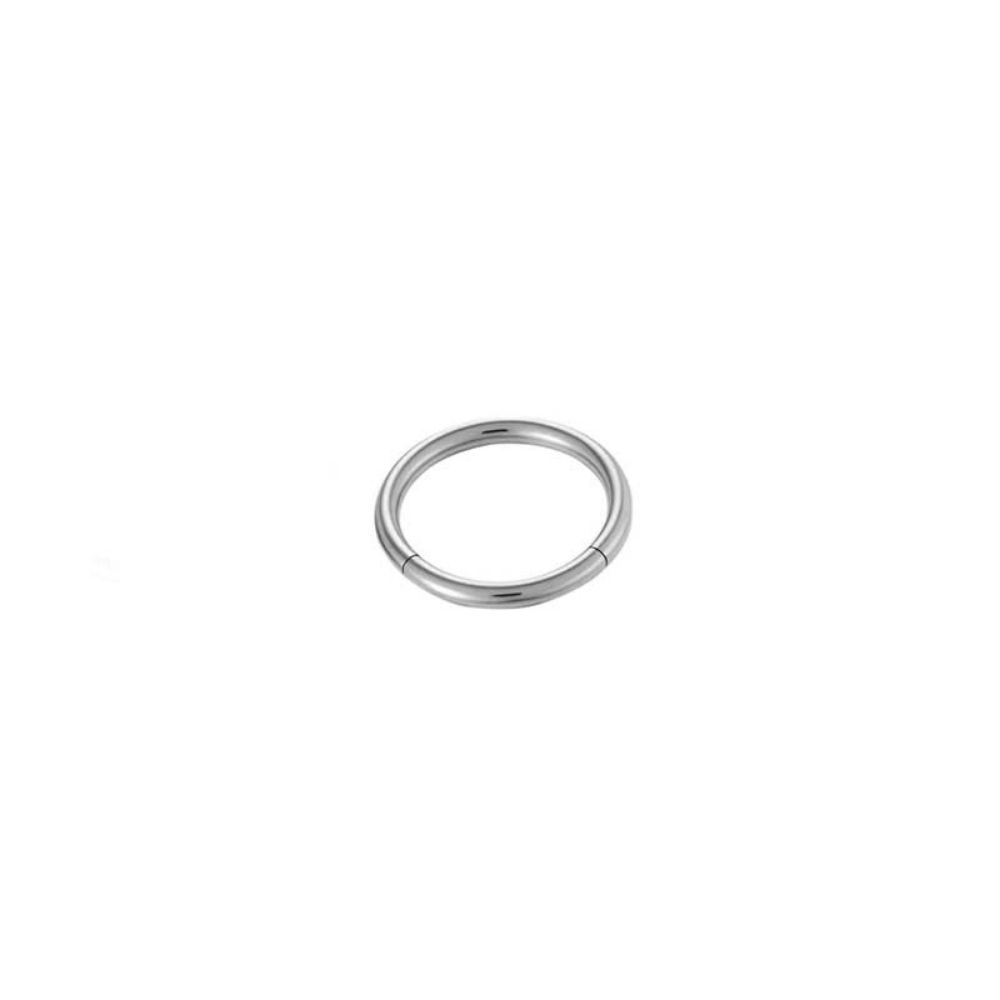 Piercing segmento liso 6mm acero plateado