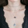 Gargantilla rosario espinela plata modelo