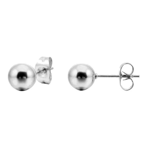 Pendientes botón bolita 3mm acero - Imagen 3