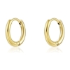 Pendientes aro 10mm acero dorado
