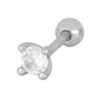Piercing barbel circonita 3mm plata plateado