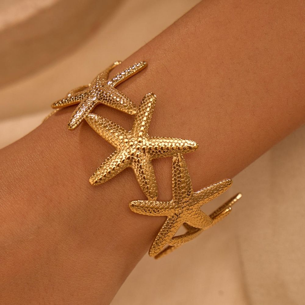 Brazalete estrellas de mar acero Modelo