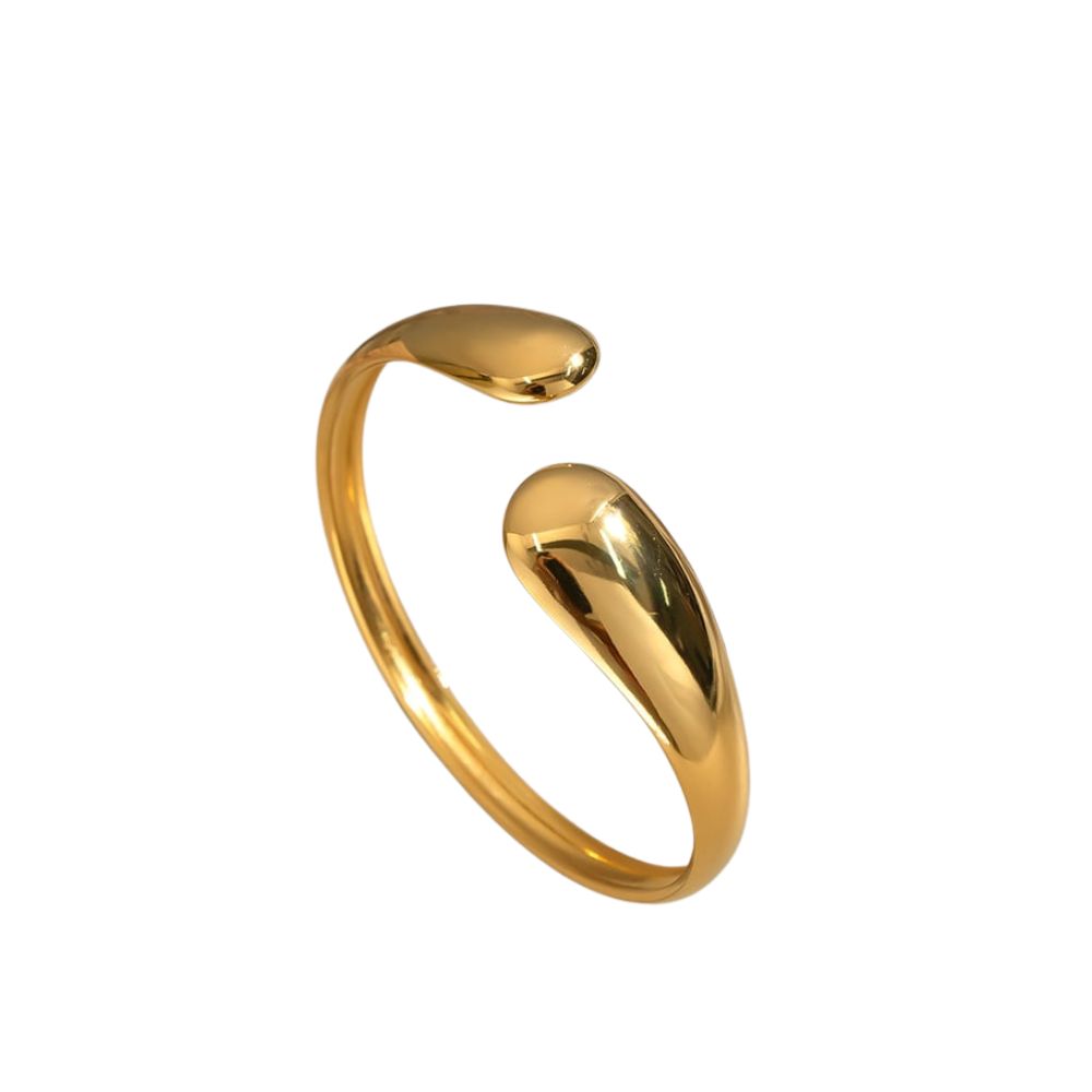 Brazalete abrazo acero dorado